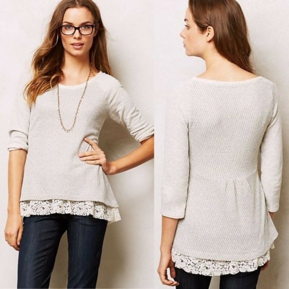 Anthropologie Tops - Anthropologie Postmark Hattie Sweatshirt Size XS